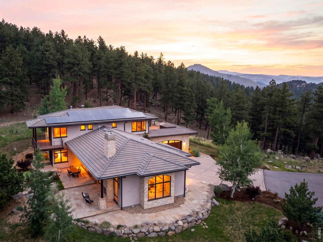 575 Reed Ranch Road Boulder, CO 80302 - Photo 3 of 47 an aerial view of a house with a yard