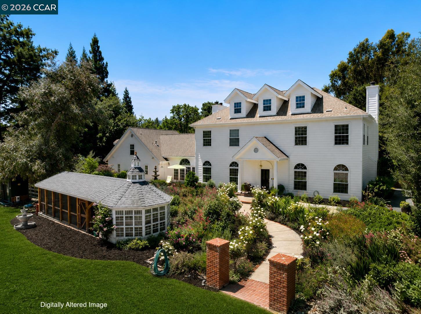 177 Oak Road Alamo, CA 94507 - Photo 1 of 85 a white house with a big yard and large trees