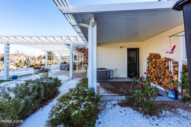 a view of a living room and a window