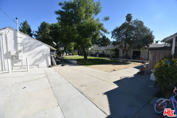 a view of outdoor space with garden