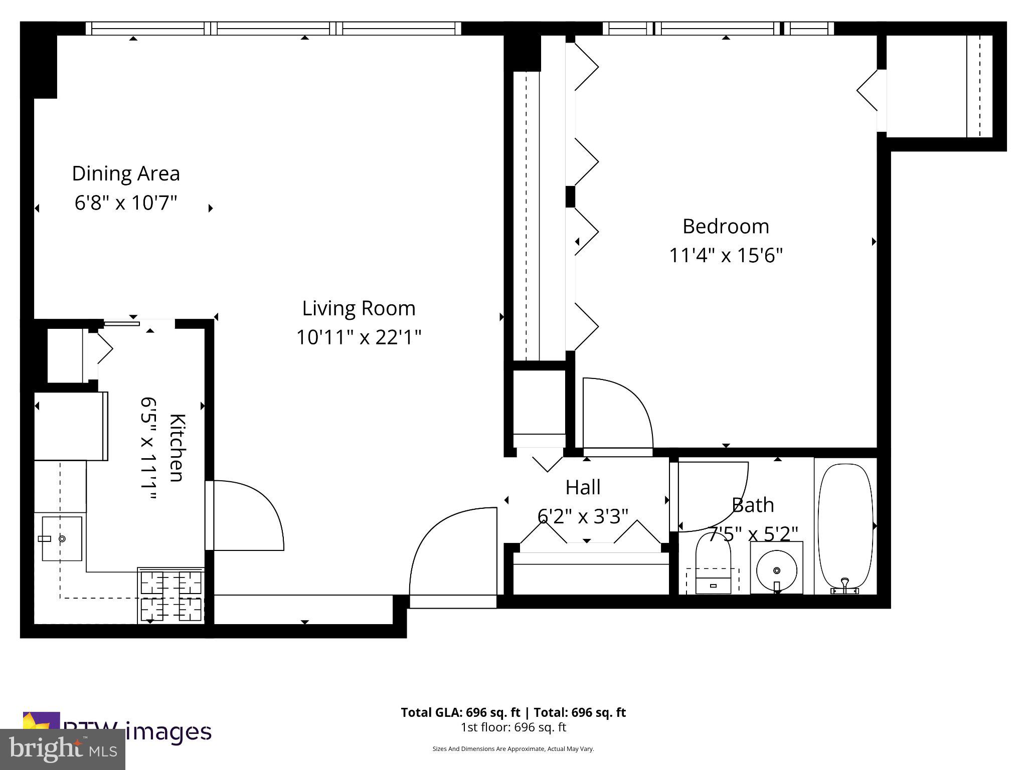 522 21st Street Northwest, Unit 301 Washington, DC 20006 - Photo 19 of 19 Floor Plan