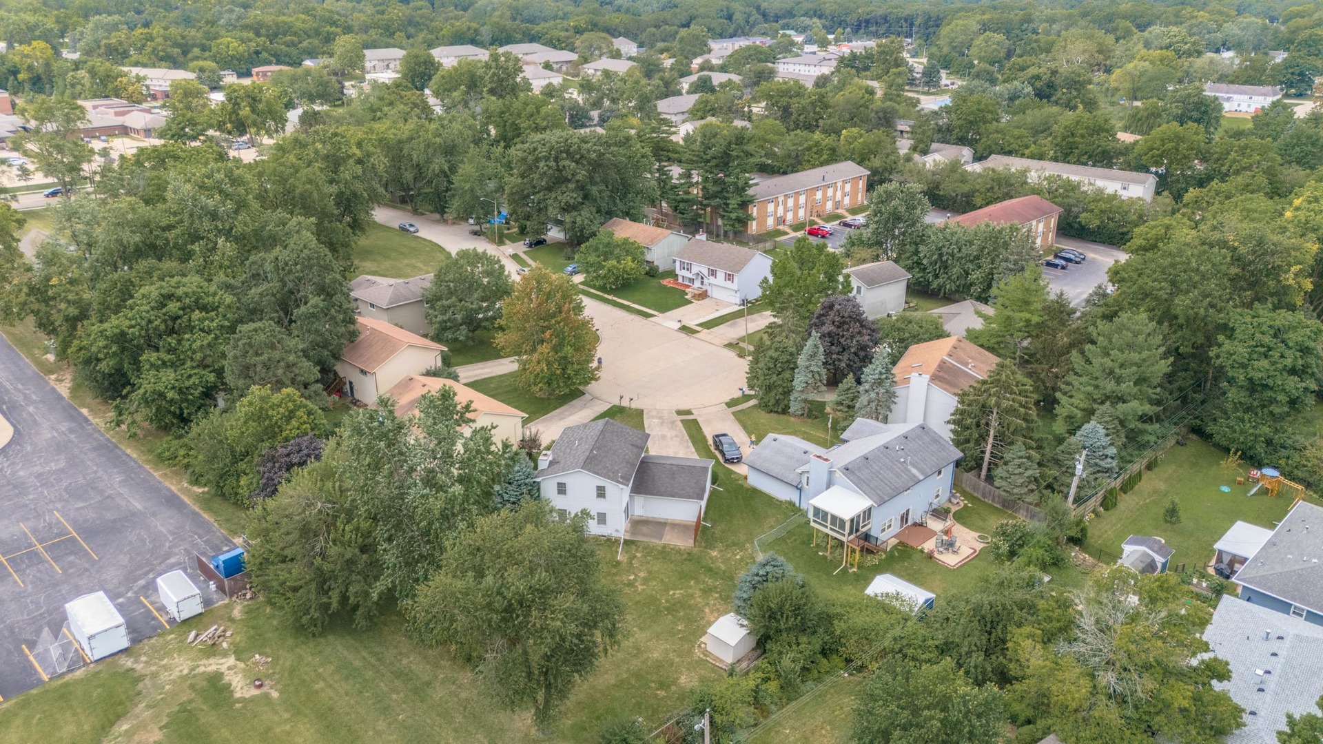 502 Wittenberg Court Normal, IL 61761 - Photo 5 of 41 an aerial view of residential house with outdoor space and swimming pool