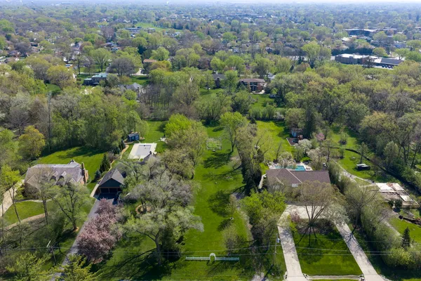 an aerial view of multiple house