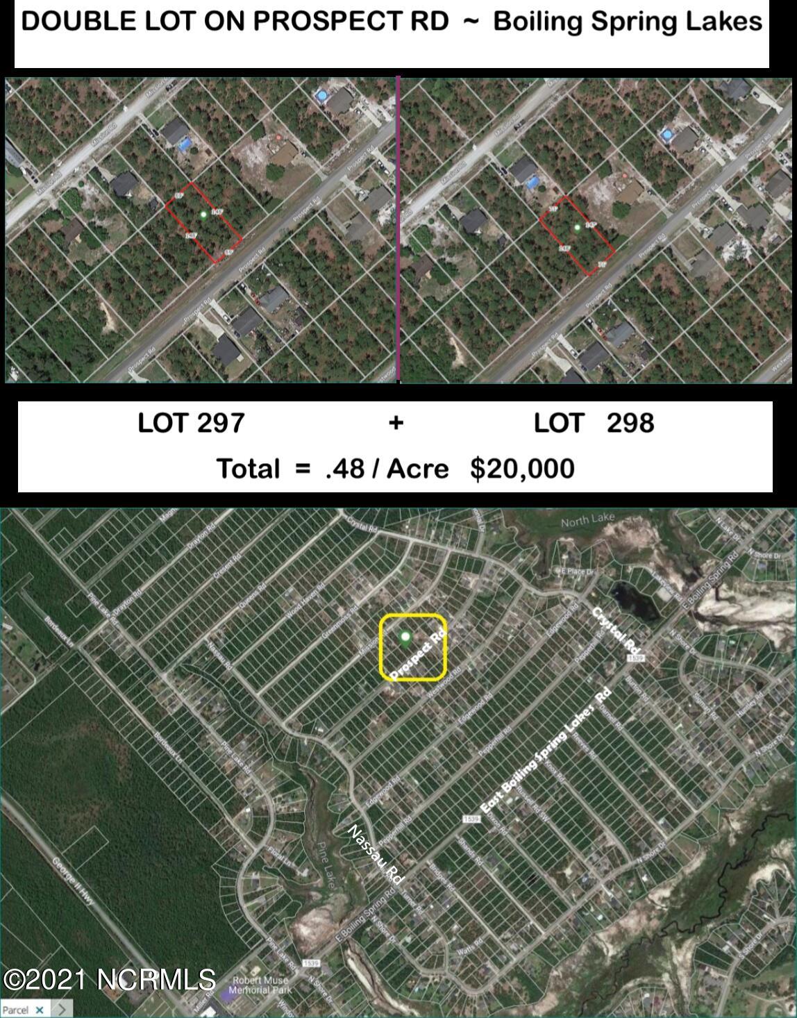 549 Prospect Road Boiling Spring Lakes, NC 28461 - Photo 2 of 2 DOUBLE LOT ON PROSPECT RD