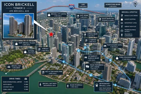 $825,000 | 495 Brickell Avenue, Unit 411, Miami, FL 33131