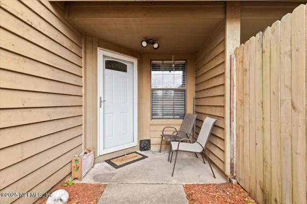 a view of outdoor space with seating space