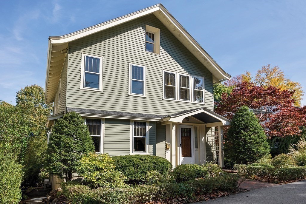 209 Reservoir Road Brookline, MA 02467 - Photo 22 of 24 a front view of a house with a yard