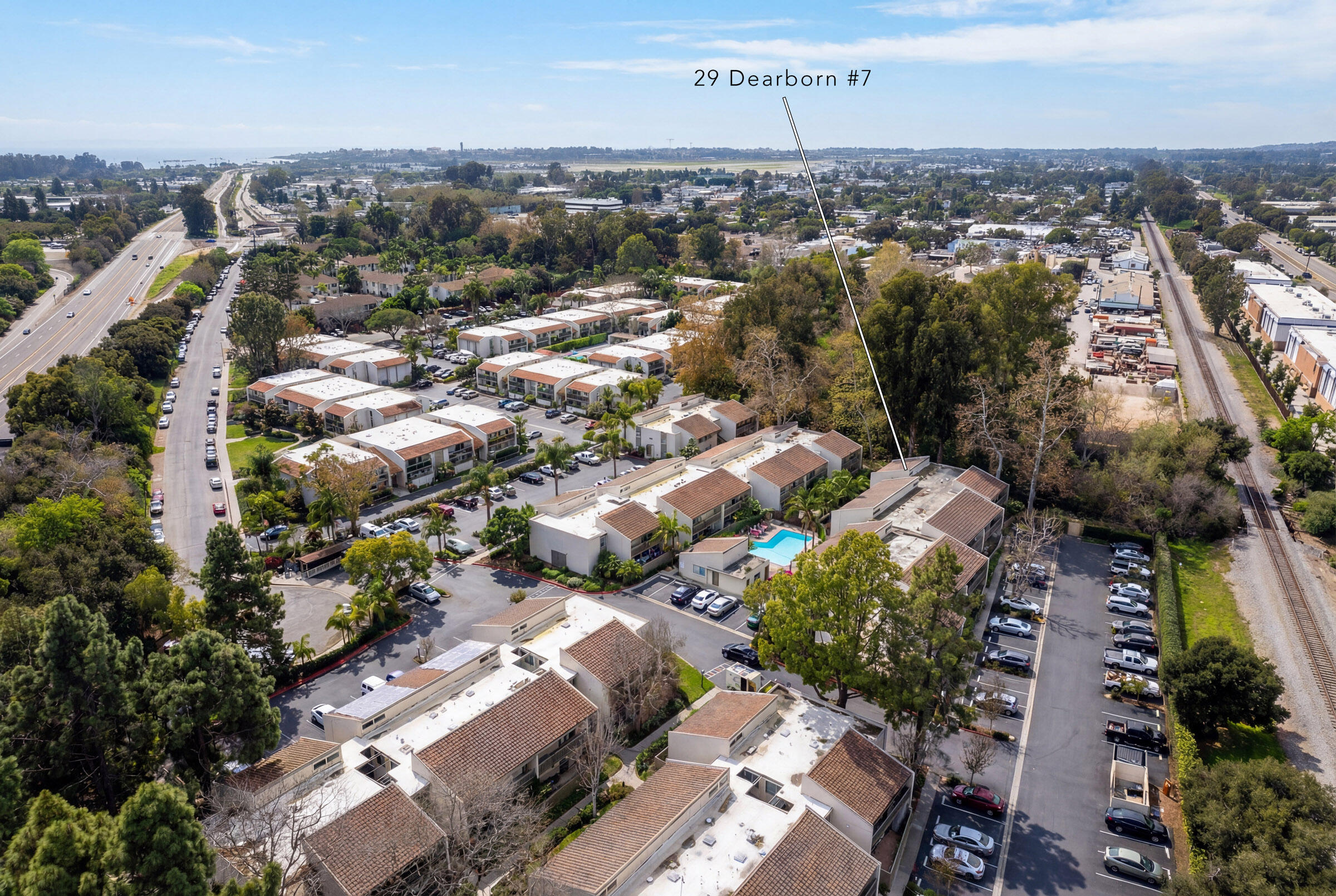 29 Dearborn Place, Unit 7 Goleta, CA 93117 - Photo 25 of 25 an aerial view of a city with lots of residential buildings