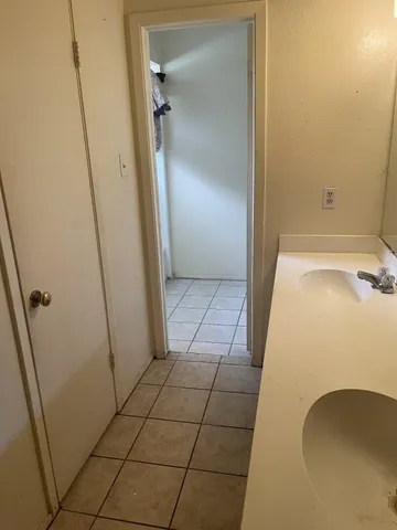 a view of a bathroom with a sink