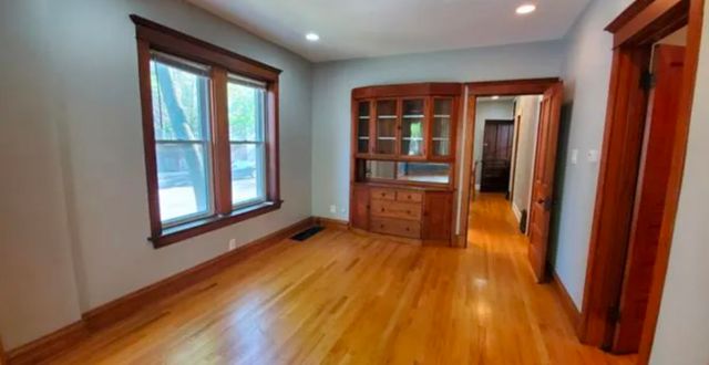 wooden floor and windows in a room