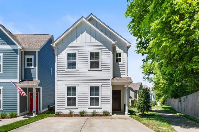 a front view of a house