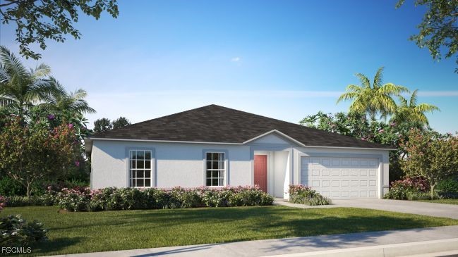 3715 32nd Street Southwest Lehigh Acres, FL 33976 - Photo 1 of 19 front view of house with a yard