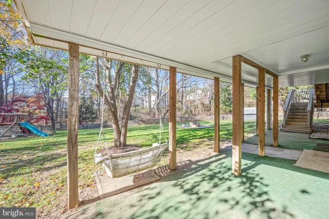 a view of outdoor space with seating area
