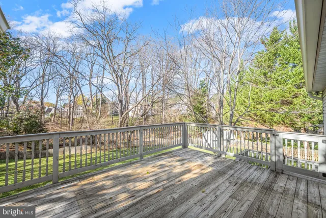 a view of a wooden roof deck