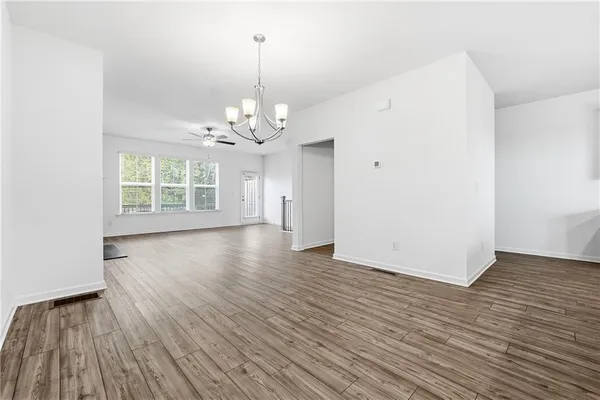 a view of livingroom with hardwood floor and window