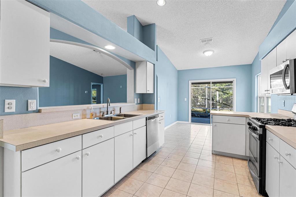 1009 Forest Breeze Path Leesburg, FL 34748 - Photo 9 of 28 a kitchen with a sink stove and cabinets