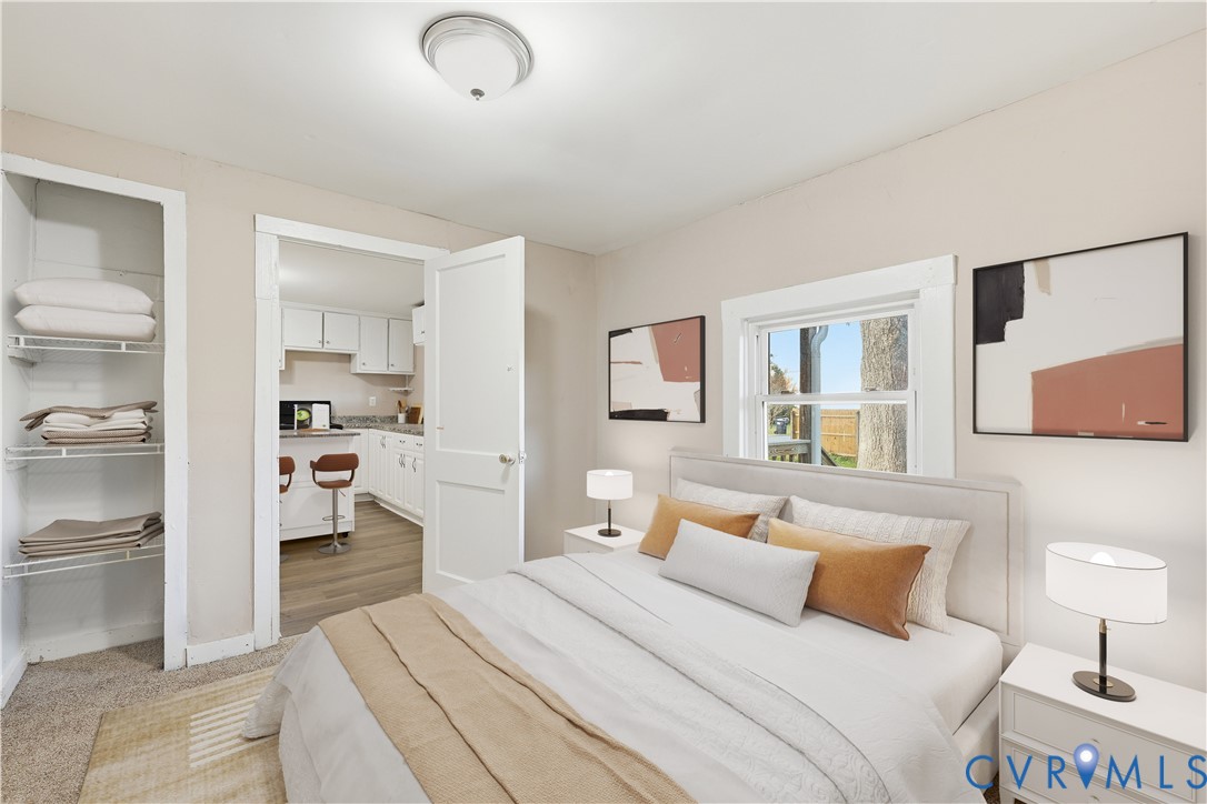 116 Fairfax Avenue Colonial Heights, VA 23834 - Photo 11 of 20 Bedroom featuring a closet and light colored carpe