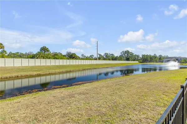 a view of an ocean and city
