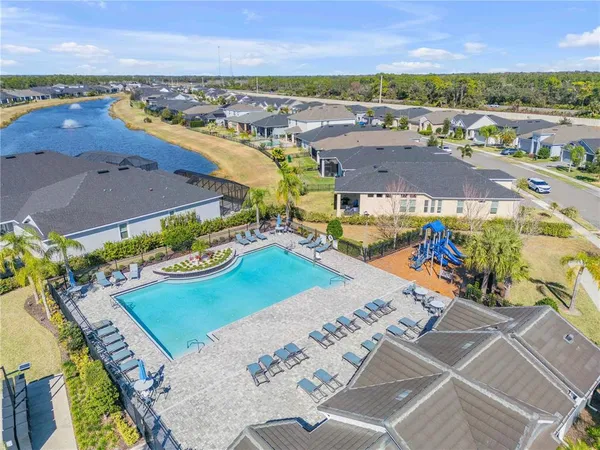 an aerial view of a city