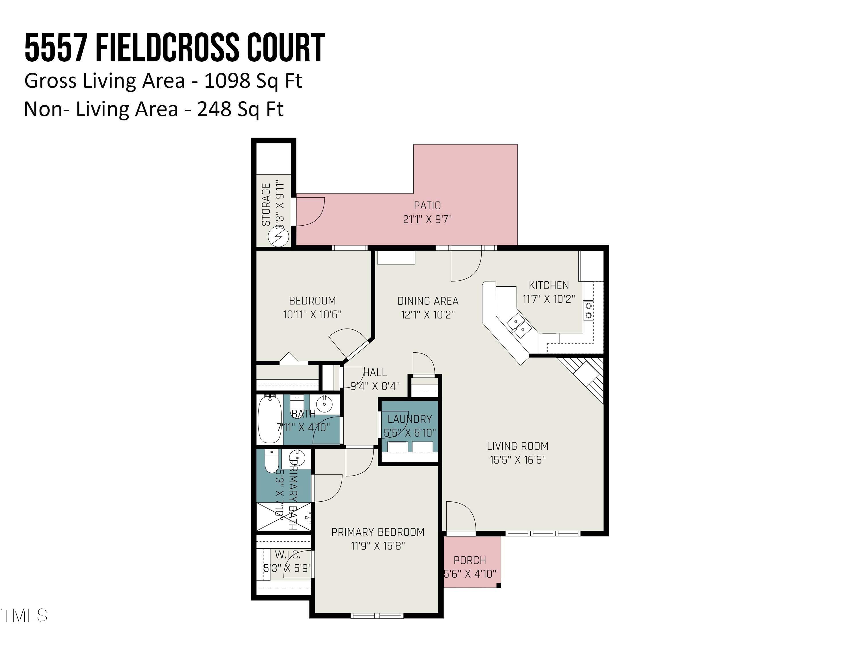 5557 Fieldcross Court Raleigh, NC 27610 - Photo 16 of 16 Floor Plan