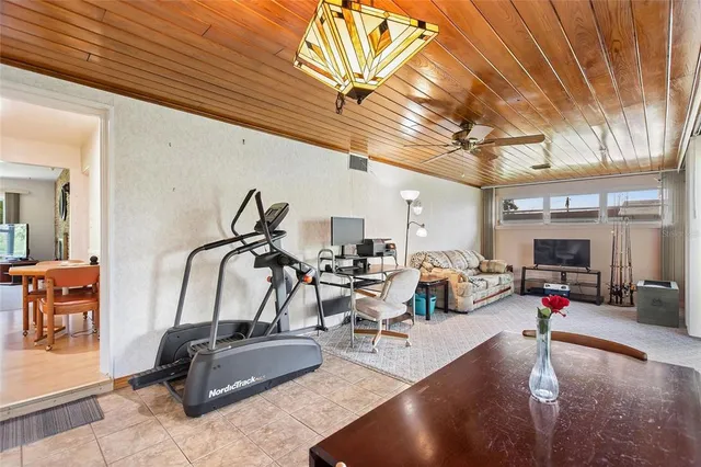 a living room with furniture flowerpot and window