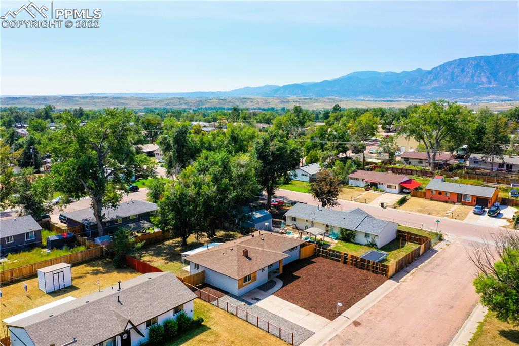 505 Inca Drive Colorado Springs, CO 80911 - Photo 15 of 33 an aerial view of a house with a garden