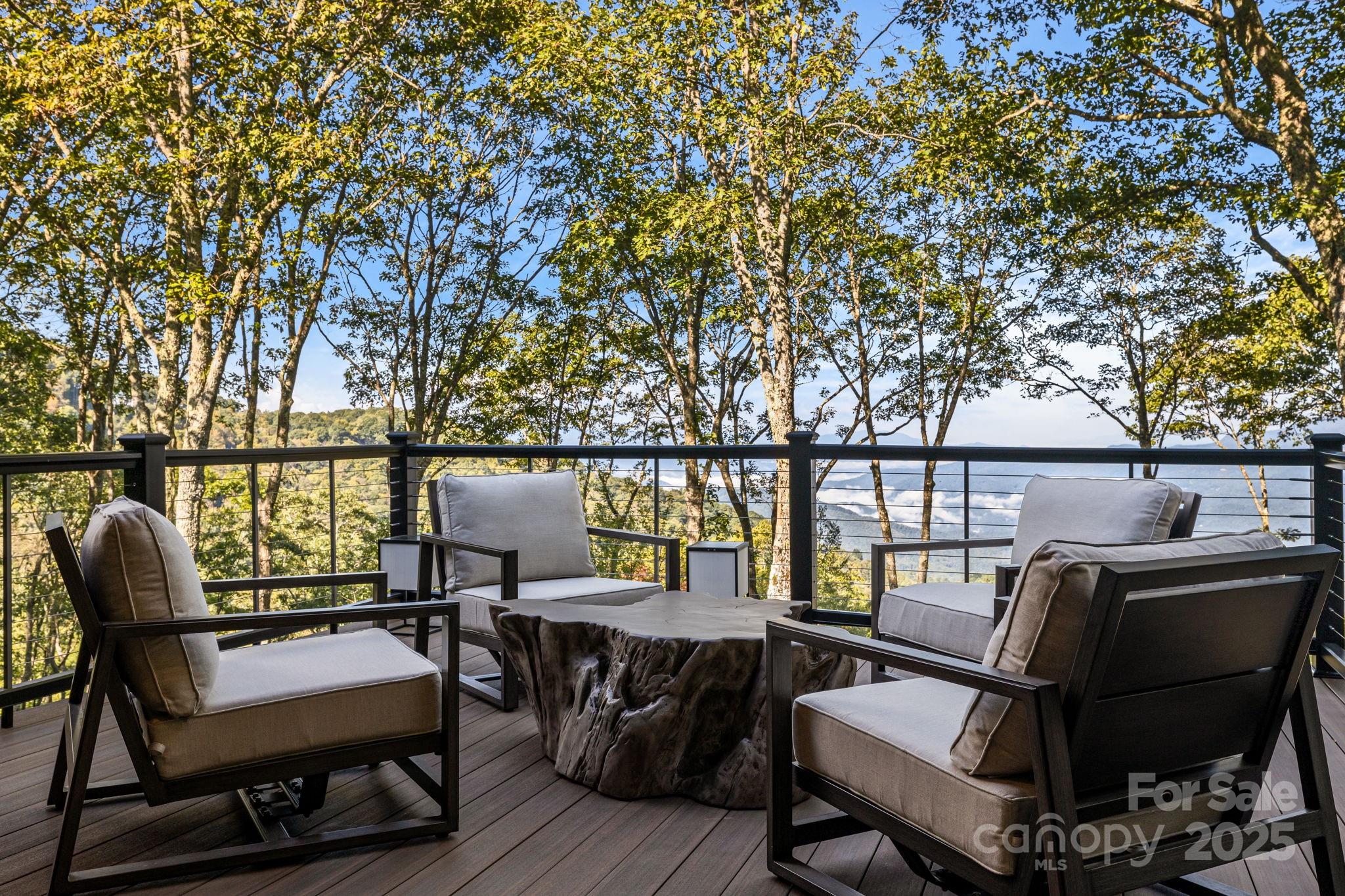 85 Back Bone Way, Unit 200 Sylva, NC 28779 - Photo 16 of 48 a balcony with wooden floor and outdoor seating