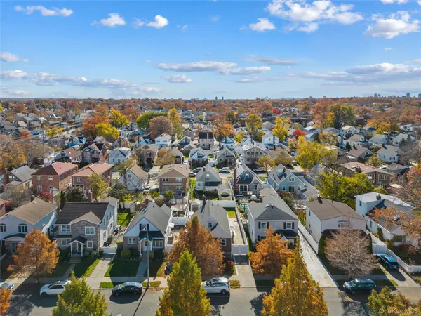 an aerial view of a city