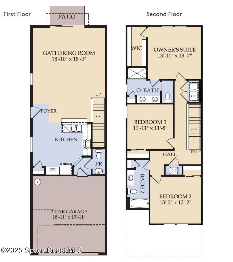 4357 Jetty Lane Northeast Palm Bay, FL 32905 - Photo 23 of 23 Floor Plan - Floor One and Floor Two
