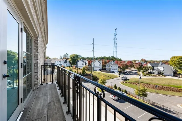 an aerial view of a city