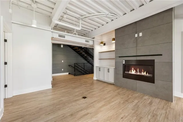 wooden floor in an empty room with wooden floor