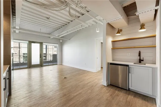 a view of city from a balcony