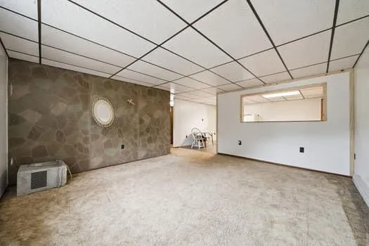 a view of a garage