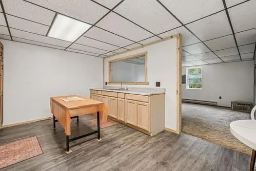 a room with storage and utility