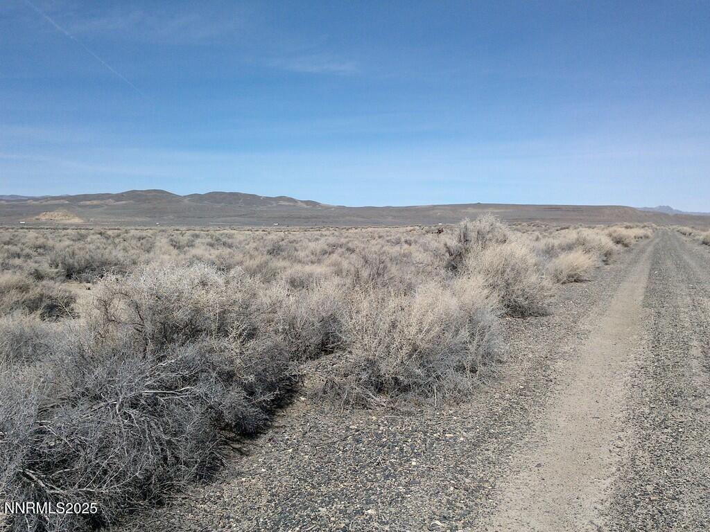 30 7-381-08 Lovelock, NV 89419 - Photo 2 of 31 a view of a dry yard with mountains in the background