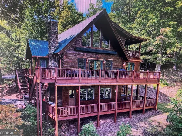 a view of a house with a deck