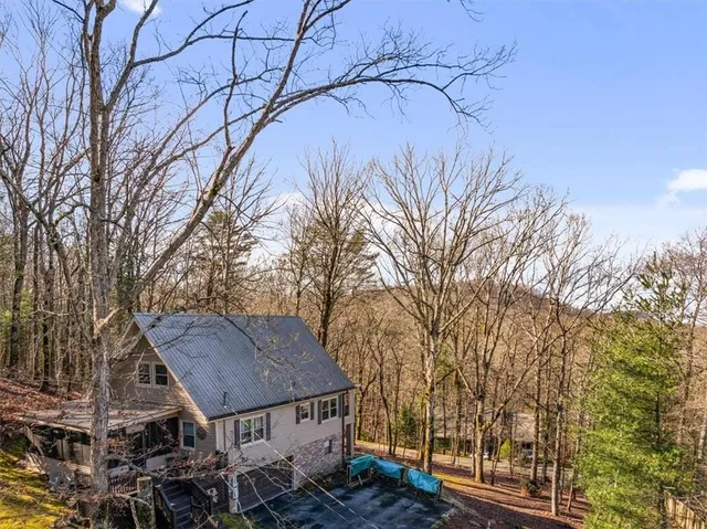 front view of a house with a dry yard