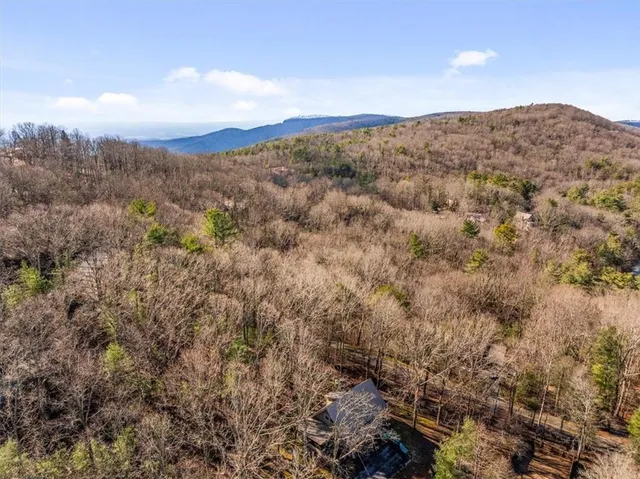 a view of an outdoor space and mountain view