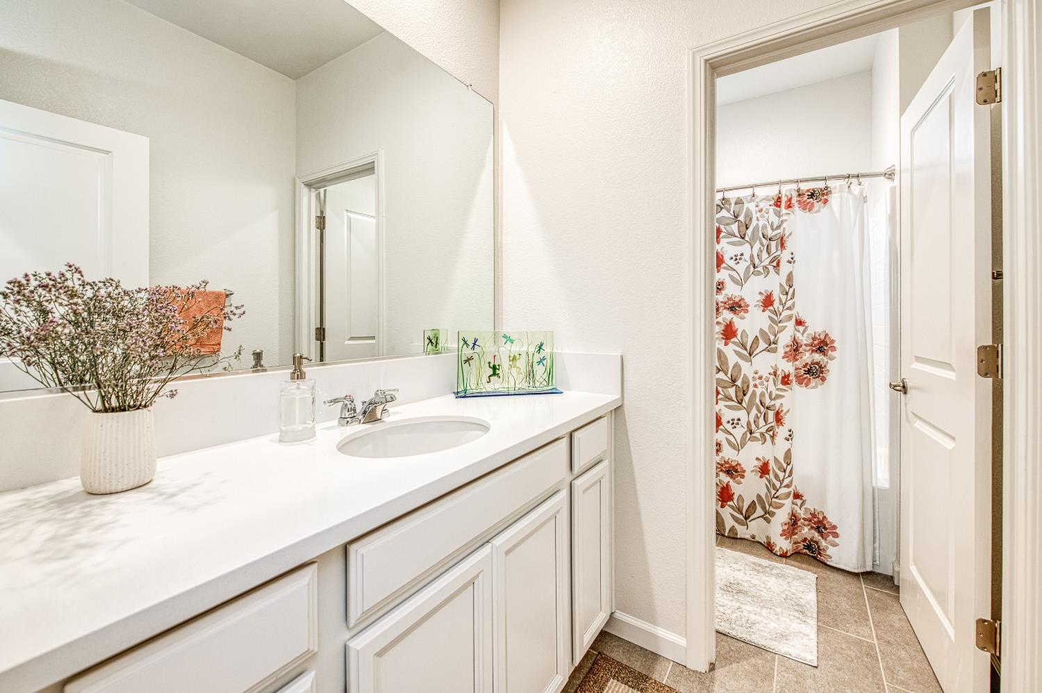 4284 Hillside Road Madera, CA 93636 - Photo 42 of 83 a bathroom with a sink and a mirror