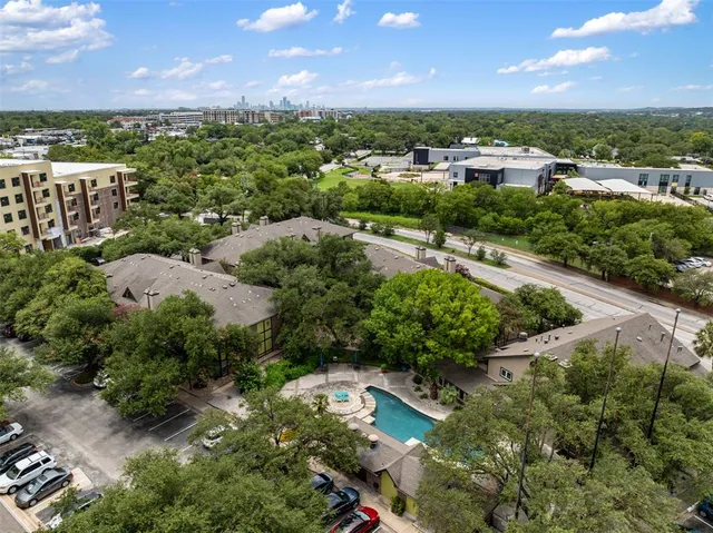 an aerial view of a city