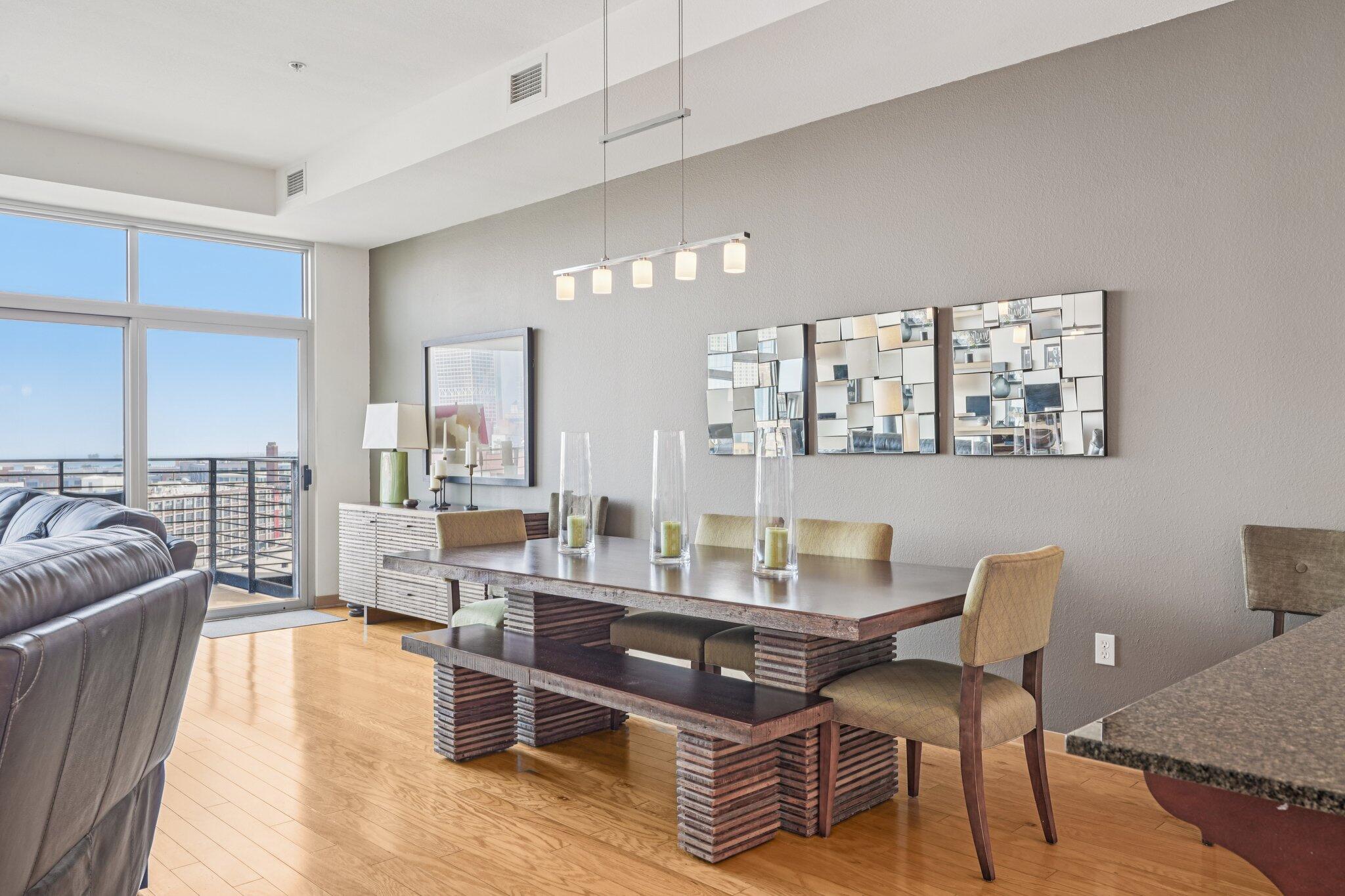 106 West Seeboth Street, Unit 908 Milwaukee, WI 53204 - Photo 11 of 48 Entertain family and friends while surrounded by the breathtaking backdrop of the Milwaukee skyline