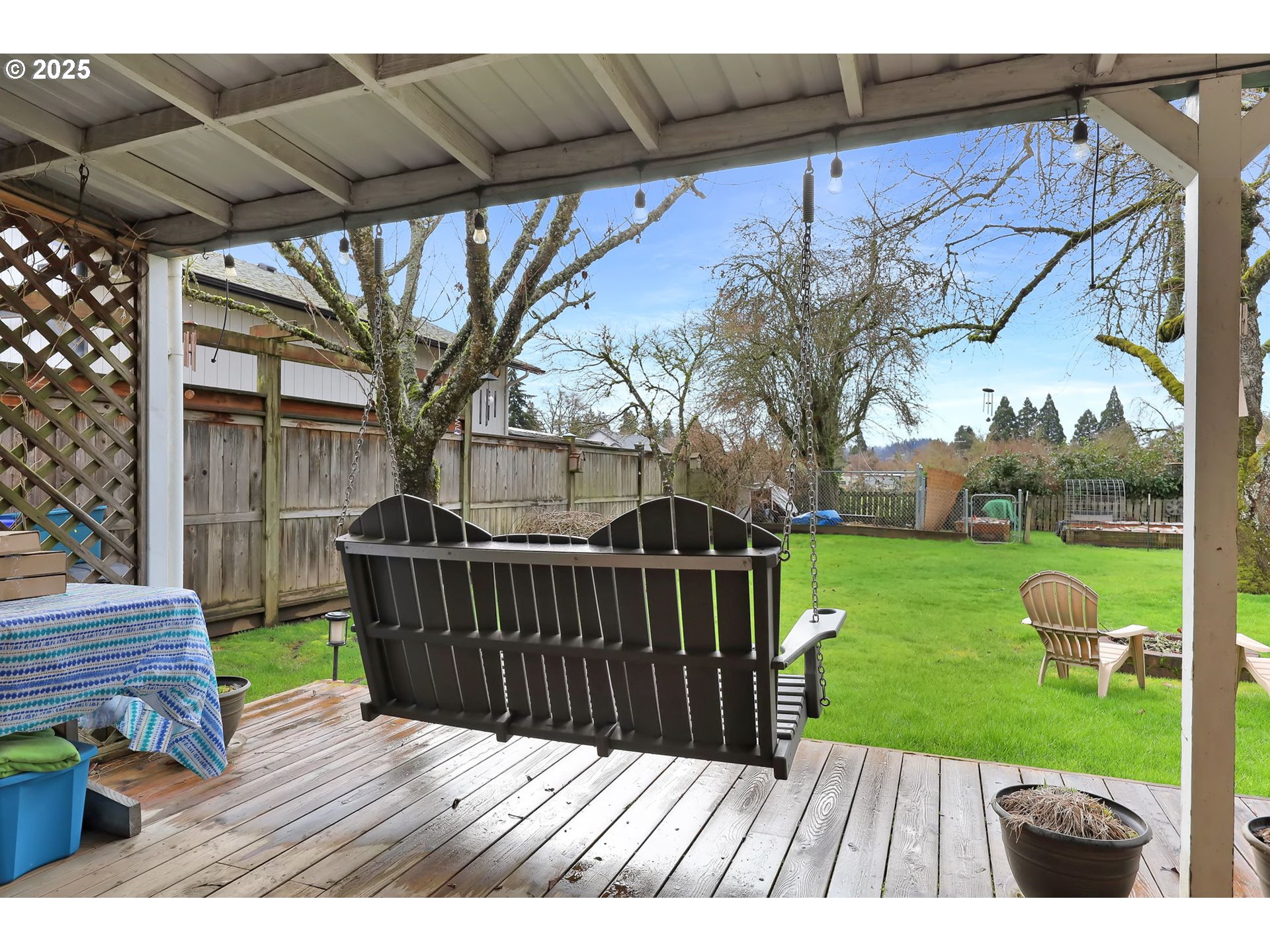1105 West Fairview Drive Springfield, OR 97477 - Photo 32 of 46 a view of backyard with deck and garden