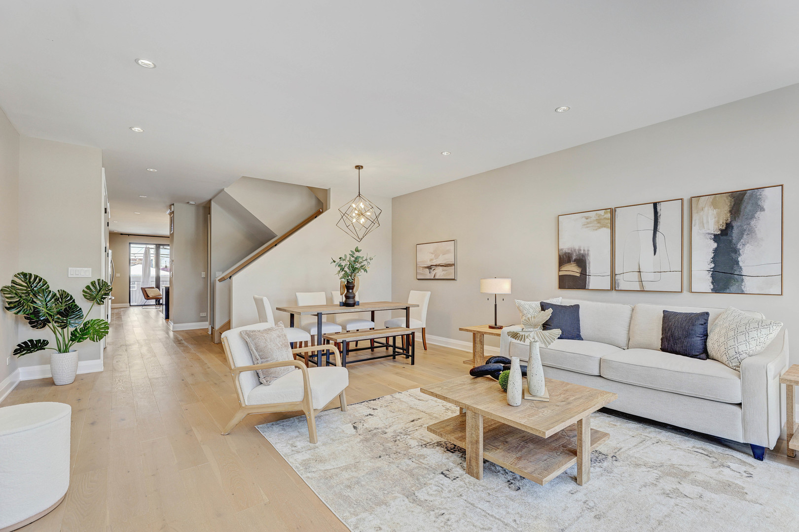 3406 North Keating Avenue Chicago, IL 60641 - Photo 3 of 30 a living room with furniture and wooden floor