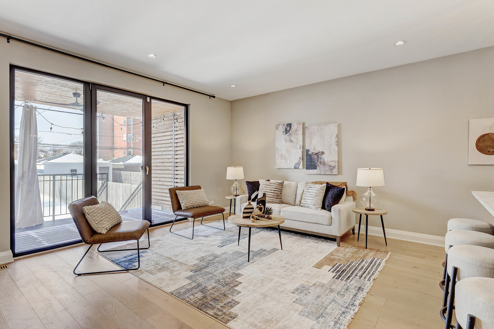 3406 North Keating Avenue Chicago, IL 60641 - Photo 5 of 30 a living room with furniture and a large window