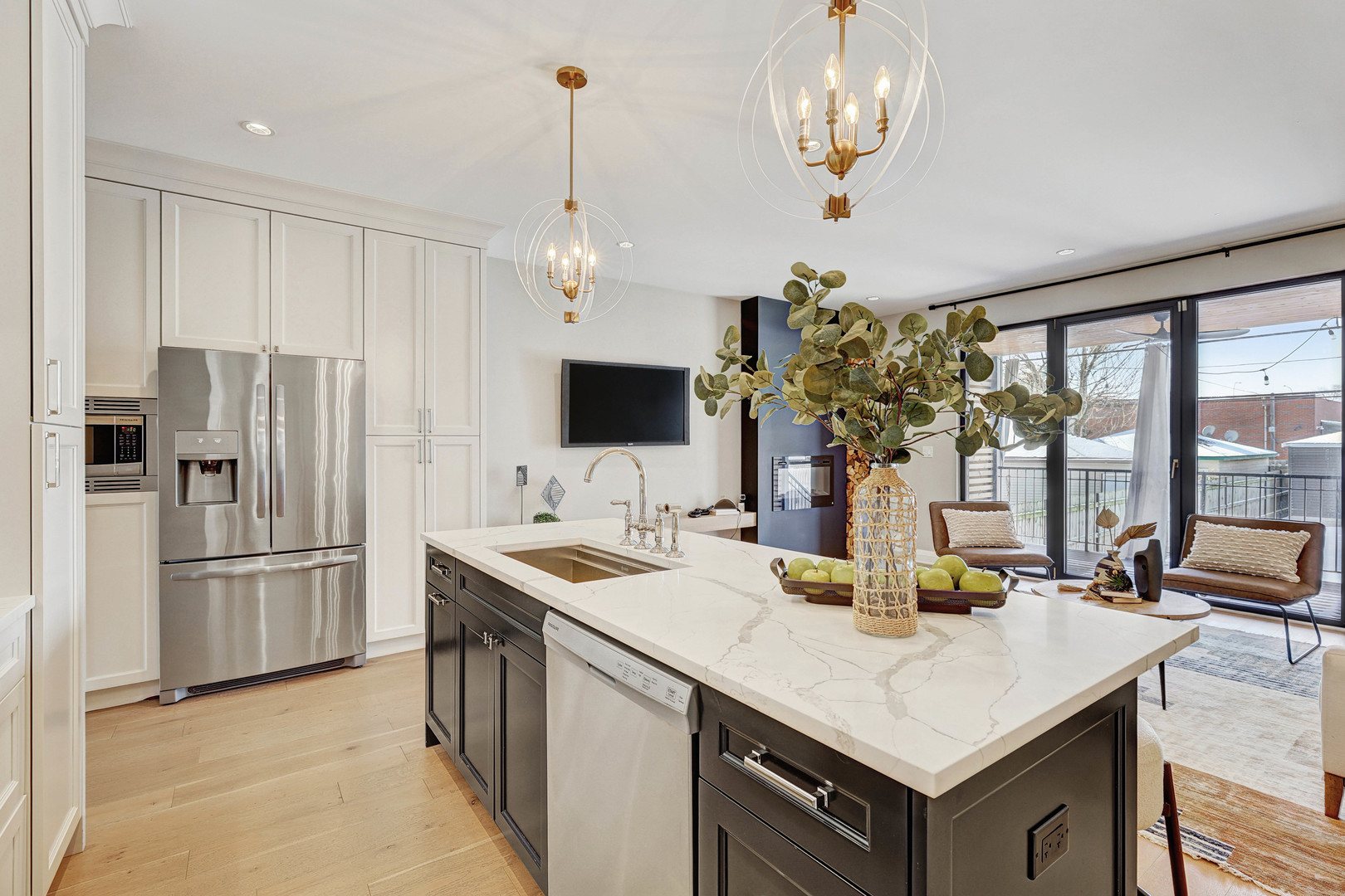 3406 North Keating Avenue Chicago, IL 60641 - Photo 8 of 30 a kitchen with stainless steel appliances a sink stove and refrigerator