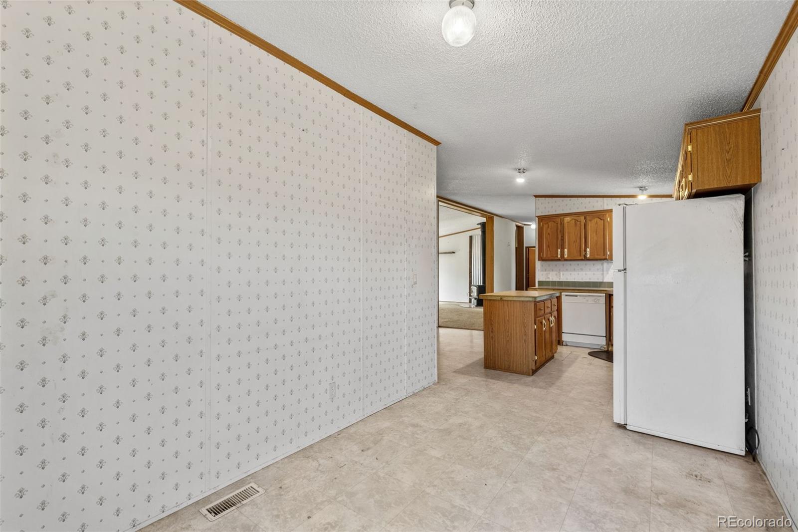 1711 Witcher Mtn. Road Guffey, CO 80820 - Photo 15 of 41 a kitchen with refrigerator and couch