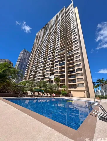 a front view of a building