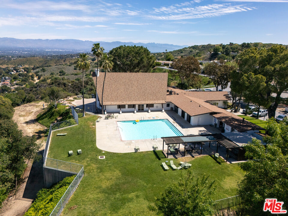 1183 Aztec Topanga, CA 90290 - Photo 53 of 68 an aerial view of a house with a garden