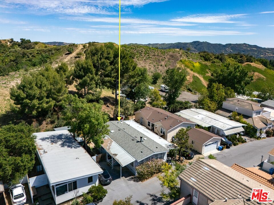 1183 Aztec Topanga, CA 90290 - Photo 68 of 68 an aerial view of a house with a mountain view