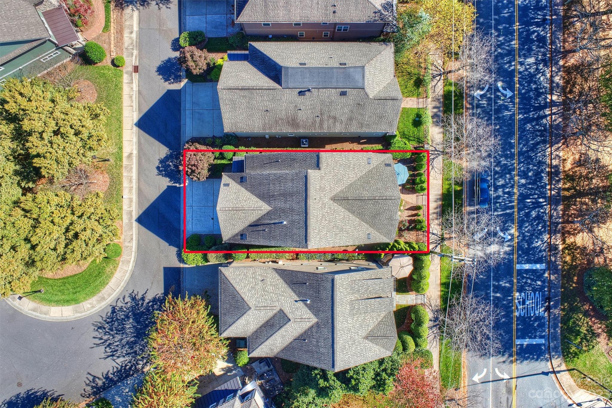 111 Boyce Road Charlotte, NC 28211 - Photo 34 of 38 an aerial view of houses outdoor space and swimming pool